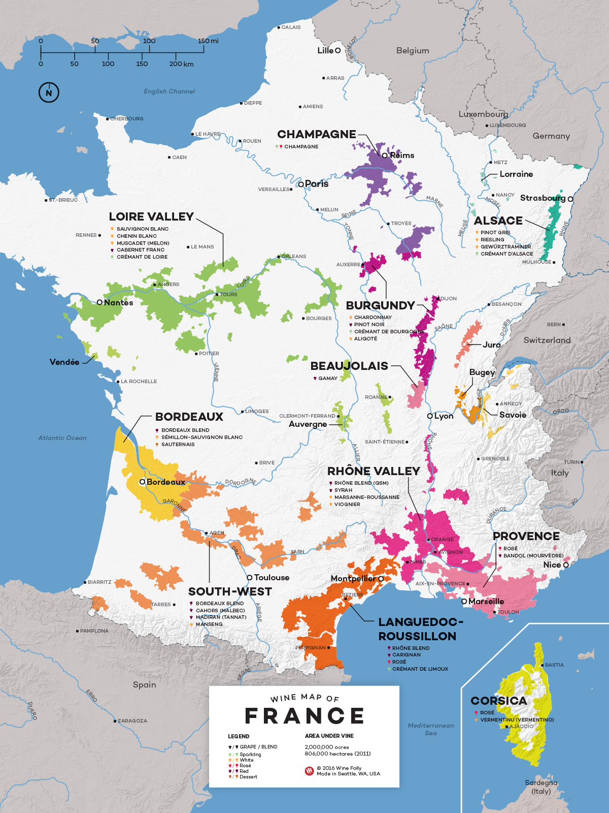 Franz&ouml;sische Weinregionen