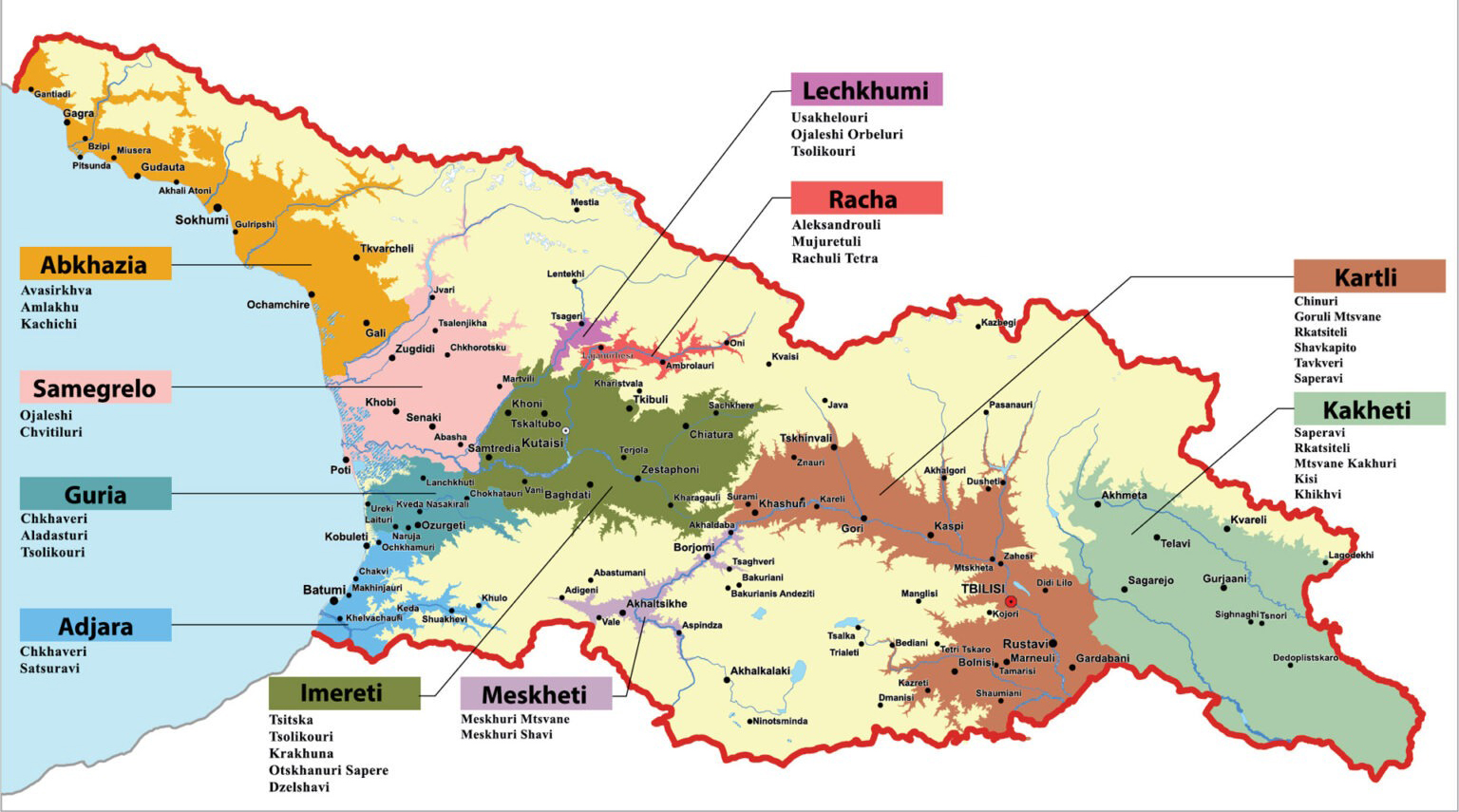 Georgische Weinregionen